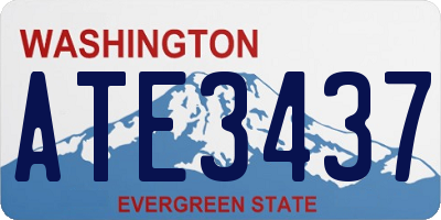 WA license plate ATE3437