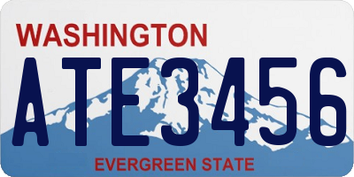 WA license plate ATE3456