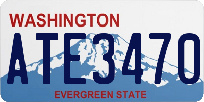 WA license plate ATE3470