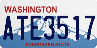 WA license plate ATE3517