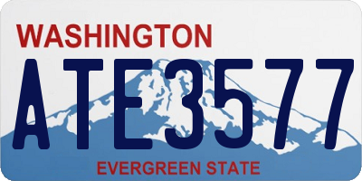 WA license plate ATE3577