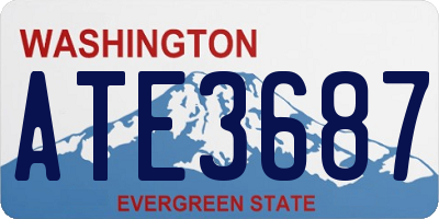 WA license plate ATE3687