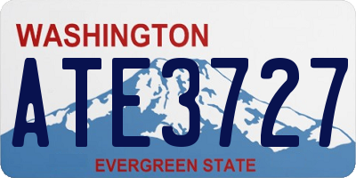 WA license plate ATE3727