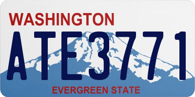 WA license plate ATE3771