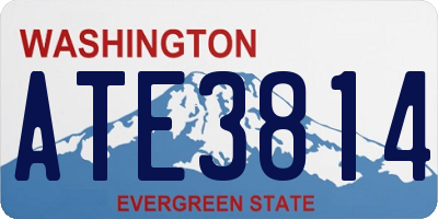 WA license plate ATE3814