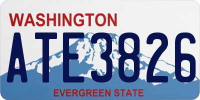 WA license plate ATE3826