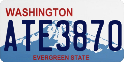 WA license plate ATE3870