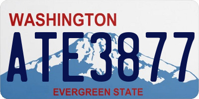 WA license plate ATE3877