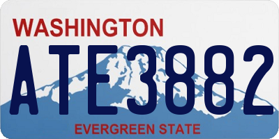WA license plate ATE3882