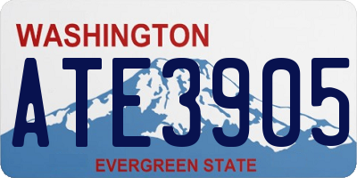 WA license plate ATE3905