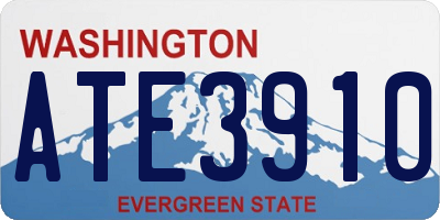 WA license plate ATE3910