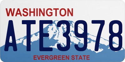 WA license plate ATE3978