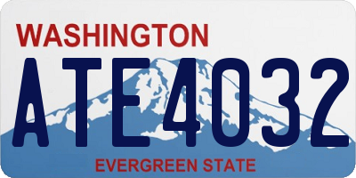 WA license plate ATE4032