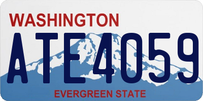 WA license plate ATE4059