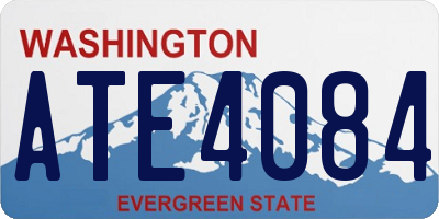 WA license plate ATE4084