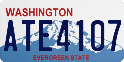 WA license plate ATE4107