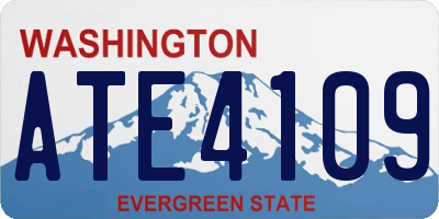 WA license plate ATE4109