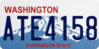 WA license plate ATE4158