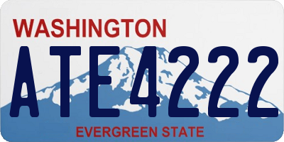WA license plate ATE4222