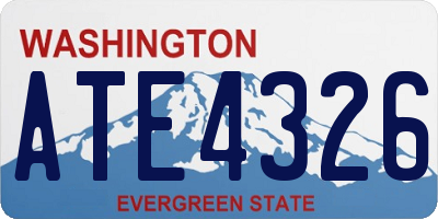 WA license plate ATE4326