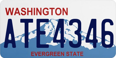 WA license plate ATE4346