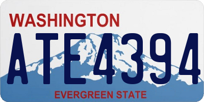 WA license plate ATE4394