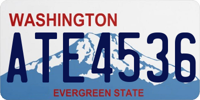 WA license plate ATE4536