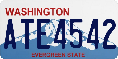 WA license plate ATE4542