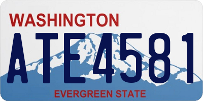 WA license plate ATE4581