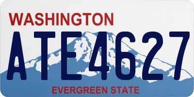 WA license plate ATE4627