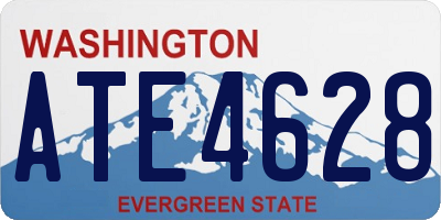 WA license plate ATE4628
