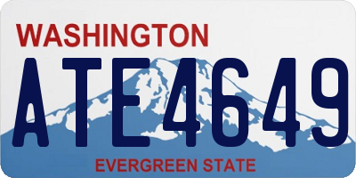 WA license plate ATE4649