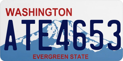WA license plate ATE4653