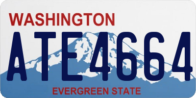 WA license plate ATE4664