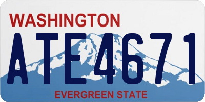 WA license plate ATE4671