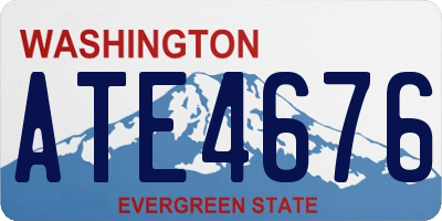 WA license plate ATE4676