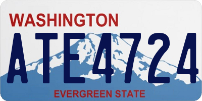 WA license plate ATE4724