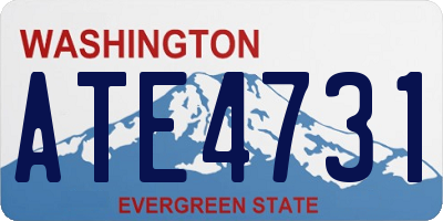 WA license plate ATE4731