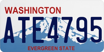WA license plate ATE4795