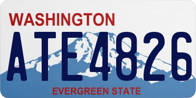 WA license plate ATE4826