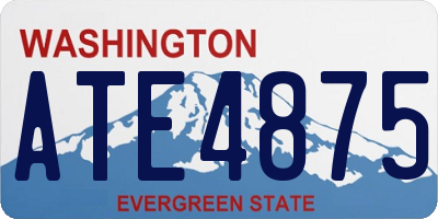 WA license plate ATE4875