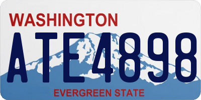 WA license plate ATE4898