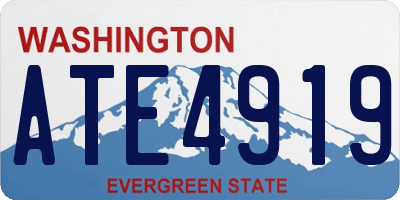 WA license plate ATE4919