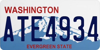 WA license plate ATE4934