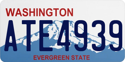 WA license plate ATE4939