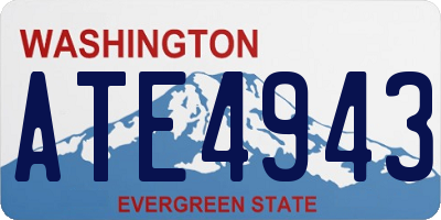WA license plate ATE4943