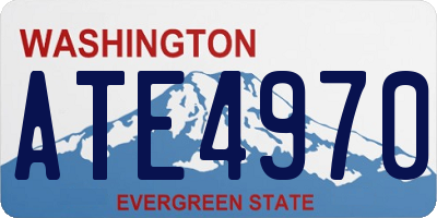 WA license plate ATE4970