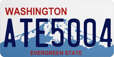 WA license plate ATE5004