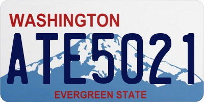WA license plate ATE5021