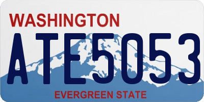 WA license plate ATE5053